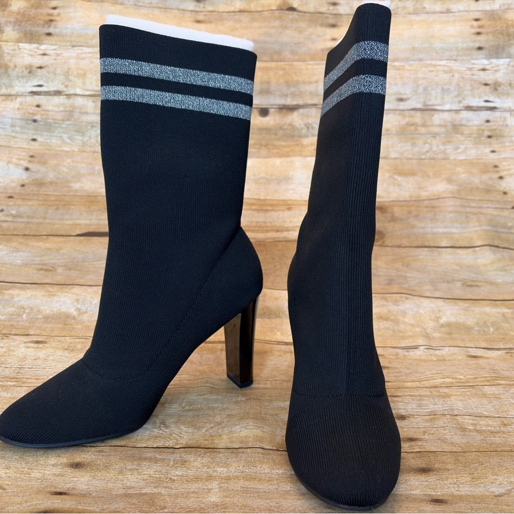 NEW Sam Edelman Black Knit Sock Booties – Size 8.5 – Never Worn – Box Included - Picture 3 of 3